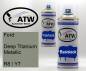Preview: Ford, Deep Titanium Metallic, R8 / Y7: 400ml Sprühdose + 400ml Klarlack - Set, von ATW Autoteile West.